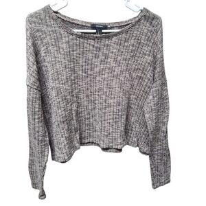 Forever 21 Womens Lightweight Brown Tan Cropped Sweater Medium